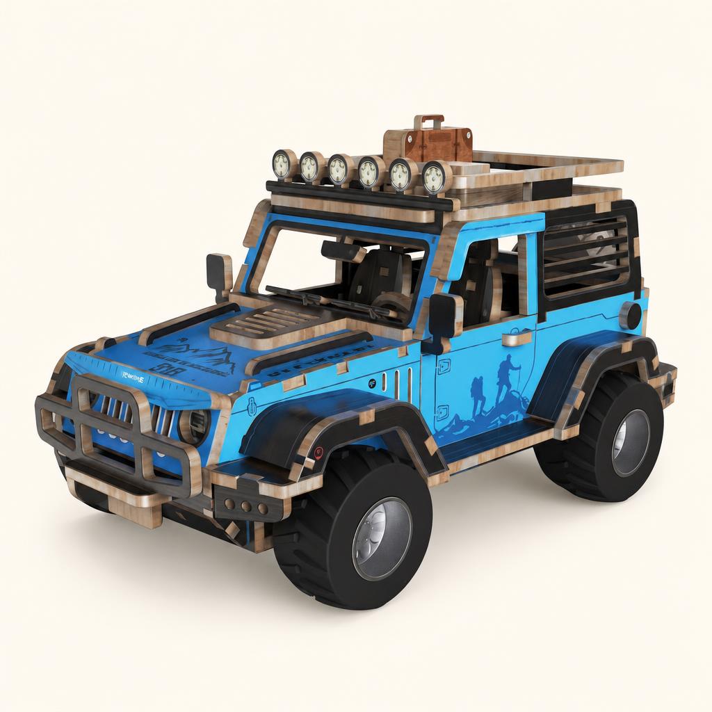 Camioneta 4x4 de madera armable