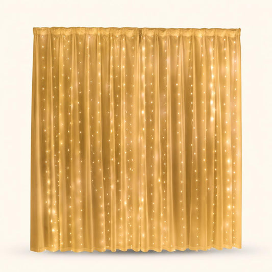 Cortina de luces LED cálida 3 x 2 m