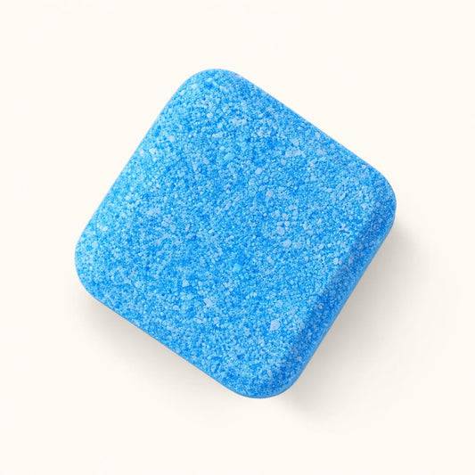 Pastillas limpia lavadora azules