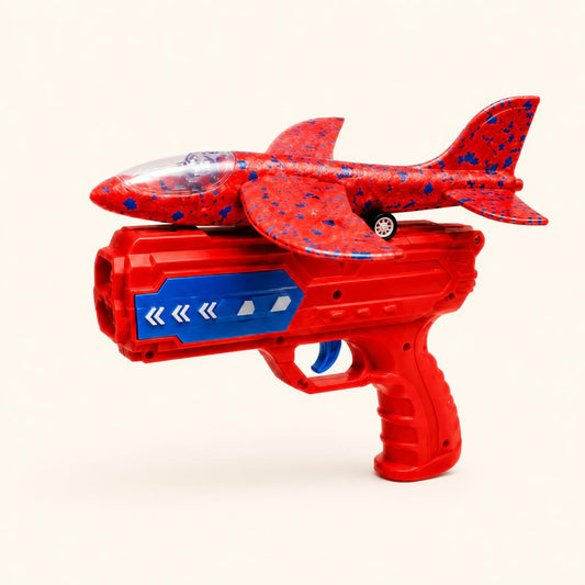 Pistola lanza aviones de juguete con avioncitos